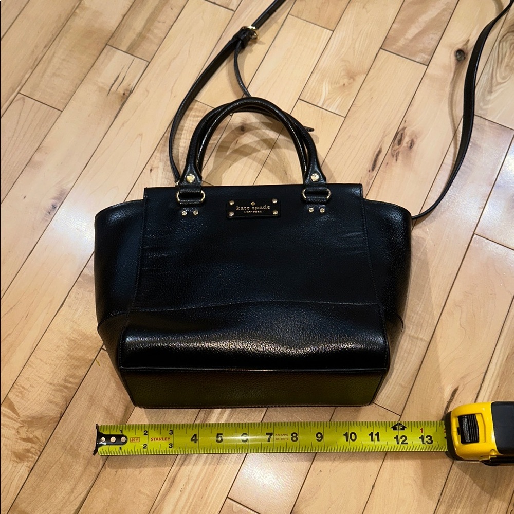 Kate Spade Black Leather Satchel Bag - Picture 3 of 9